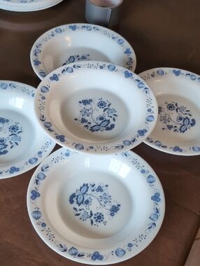 Blue Onion Floral  Soup Bowls - Set of 5